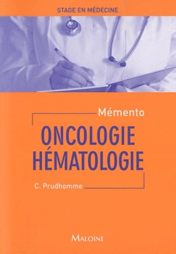 Beispielbild fr Oncologie hmatologie zum Verkauf von Ammareal