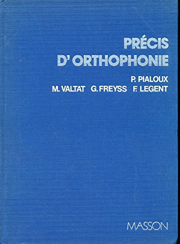 Stock image for PRECIS D'ORTHOPHONIE (FRENCH EDITION) for sale by Zane W. Gray, BOOKSELLERS