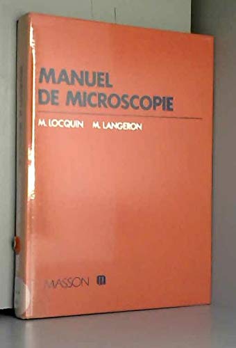 Beispielbild fr Manuel de microscopie zum Verkauf von Ammareal