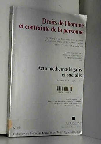 Beispielbild fr Droits de l'homme et contrainte de la personne zum Verkauf von Chapitre.com : livres et presse ancienne