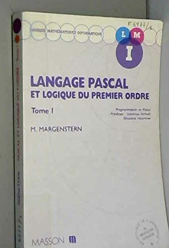 Beispielbild fr Programmation en Pascal, prdicats, systmes formels zum Verkauf von Ammareal