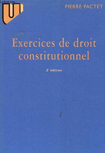 9782225849527: Exercices de droit constitutionnel