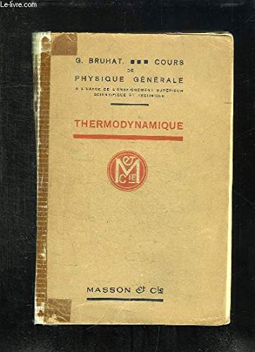 9782225852534: THERMODYNAMIQUE