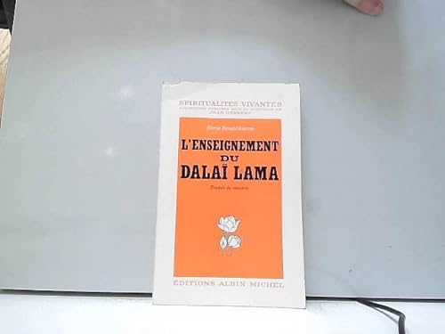 Imagen de archivo de L'enseignement du dalai-lama (Serie Bouddhisme) (French Edition) a la venta por Librairie Th  la page