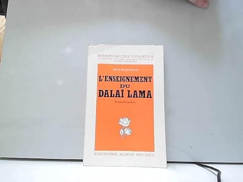 9782226003256: L'enseignement du dalai-lama (Serie Bouddhisme) (French Edition)