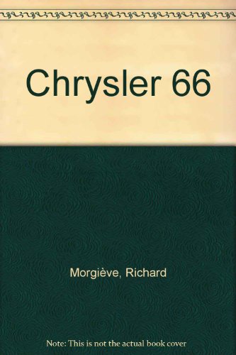 Beispielbild fr Chrysler 66. collection sanguine n 1. zum Verkauf von medimops