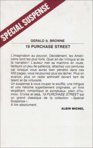 Beispielbild fr 19 Purchase street / A. Browne, Grald / Rf10763 zum Verkauf von Ammareal