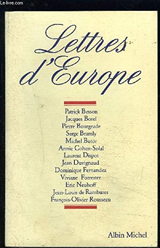 Imagen de archivo de Lettres d'Europe a la venta por Chapitre.com : livres et presse ancienne