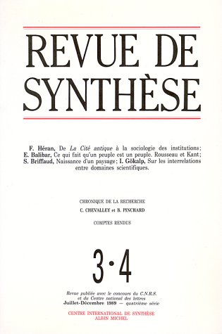 Revue de Synthèse N°3-4