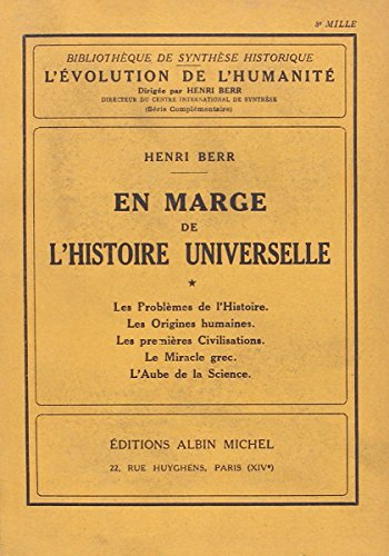 Beispielbild fr En marge de l'histoire universelle zum Verkauf von Gallix
