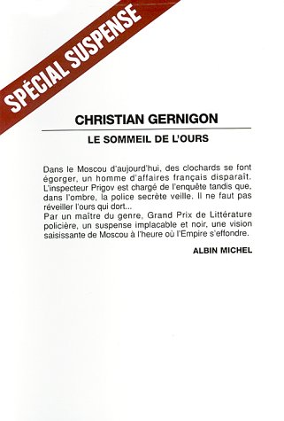 Stock image for Le Sommeil de l'ours [Paperback] Gernigon, Christian for sale by LIVREAUTRESORSAS