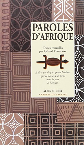 Beispielbild fr Paroles d'Afrique zum Verkauf von Ammareal