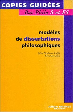 9782226080097: Philosophie Terminales S/Es. Modeles De Dissertation Philosophiques