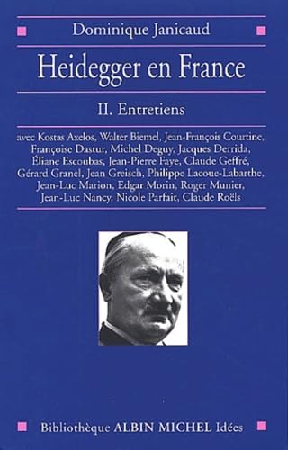 Beispielbild fr Heidegger en France, tome 2 : Entretiens zum Verkauf von Ergodebooks