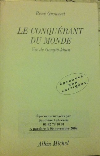 Imagen de archivo de Conquerant Du Monde (Le) (Critiques, Analyses, Biographies Et Histoire Litteraire) (French Edition) a la venta por Gallix
