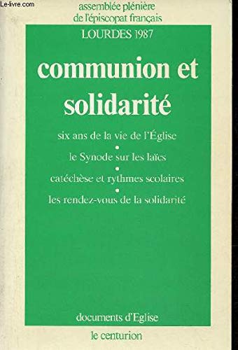 Imagen de archivo de Communion et solidarit a la venta por LibrairieLaLettre2