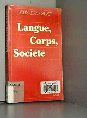 Beispielbild fr Langue, corps, socit zum Verkauf von medimops