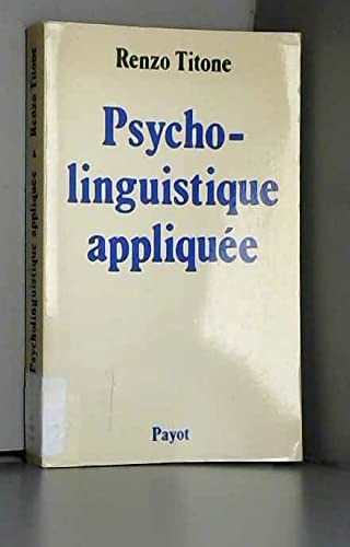 Stock image for Psycholinguistique Applique for sale by medimops