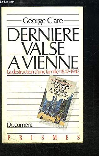 Beispielbild fr Dernire Valse  Vienne zum Verkauf von RECYCLIVRE