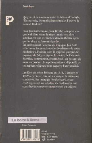 Beispielbild fr Manger les dieux Kott, Jan; Dadoun, Roger; Cottereau, J.-P. and Lisowski, M. zum Verkauf von Librairie LOVE