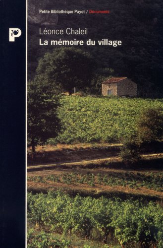 9782228888240: La mmoire du village (Petite bibliothque payot) (French Edition)