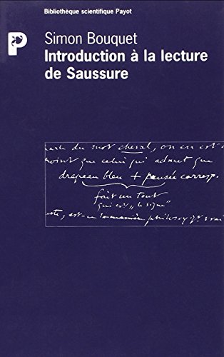 Stock image for Introduction  La Lecture De Saussure for sale by RECYCLIVRE