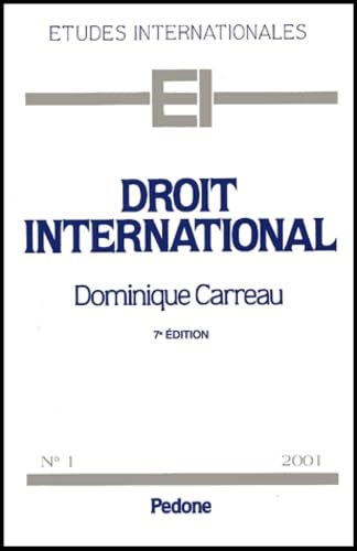 Beispielbild fr Droit international zum Verkauf von Chapitre.com : livres et presse ancienne