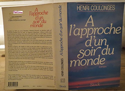 Stock image for A l'approche d'un soir du monde for sale by Librairie Th  la page