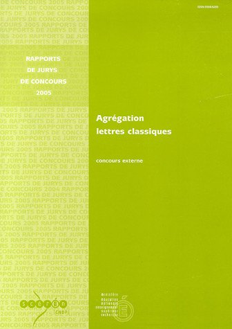 Beispielbild fr Agrgation Lettres classiques : Concours externe zum Verkauf von medimops