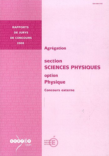 9782240028709: Agrgation Sciences physiques, Option physique: Concours externe