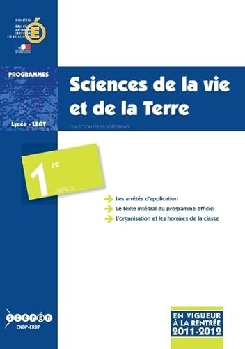 Imagen de archivo de Sciences de la vie et de la Terre 1e S : Programmes CNDP a la venta por BIBLIO-NET