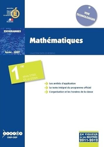 Imagen de archivo de Mathmatiques 1e STI2D, STL et STD2A : Programmes 2011-2012 a la venta por Ammareal