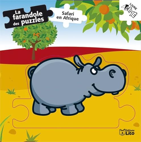 Stock image for La farandole des puzzles : Safari en Afrique - Ds 2 ans (lion,savane,singe,serpent) ( prim ) for sale by Ammareal