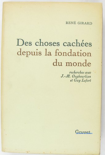 Stock image for Des choses caches depuis la fondation du monde-- for sale by medimops