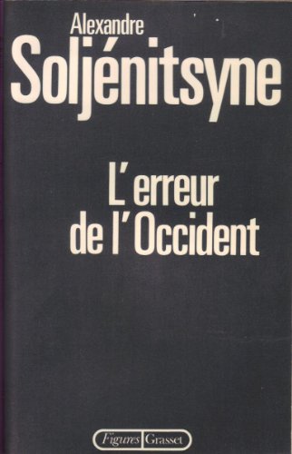 9782246009498: L'Erreur de l'Occident