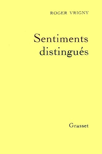Beispielbild fr Sentiments distingus zum Verkauf von Librairie Th  la page