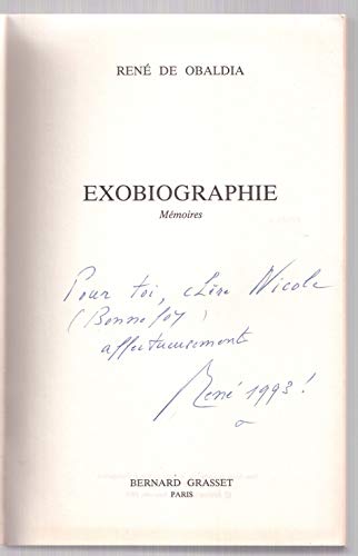 Imagen de archivo de Exobiographie: Mmoires a la venta por Ammareal