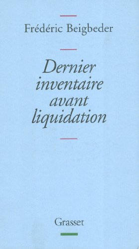 Imagen de archivo de DERNIER INVENTAIRE AVANT LIQUIDATION a la venta por Bibliofolie