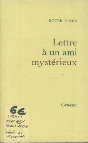 Lettre à un ami Mystérieux