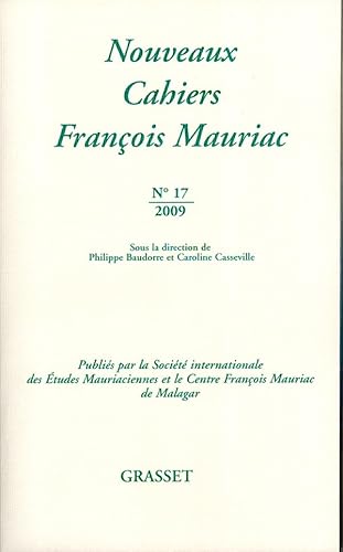 Beispielbild fr Nouveaux cahiers François Mauriac N°17 zum Verkauf von WorldofBooks