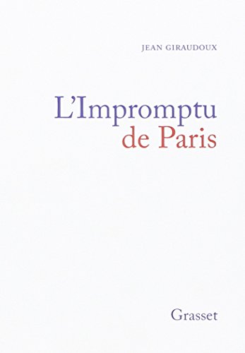 Stock image for L'impromptu de Paris [Paperback] Giraudoux, Jean for sale by LIVREAUTRESORSAS