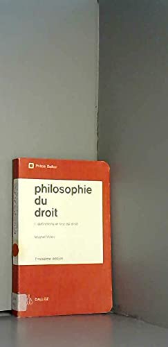 9782247003280: Définitions et fins du droit (Philosophie du droit / Michel Villey) (French Edition)