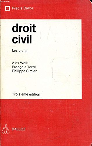 Beispielbild fr Droit civil, les biens - "Prcis Dalloz" 3e dition zum Verkauf von Le-Livre