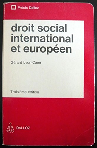 9782247011049: Droit social international et europen