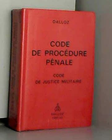 Beispielbild fr Code de procdure pnale, 1992-1993 Code de justice militaire (Codes Dalloz) zum Verkauf von Librairie Th  la page