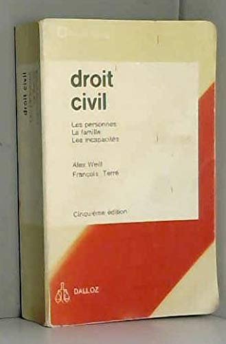 Beispielbild fr Droit civil : Les personnes, la famille, les incapacits zum Verkauf von Ammareal