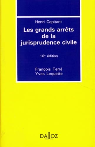 Beispielbild fr LES GRANDS ARRETS DE LA JURISPRUDENCE CIVILE zum Verkauf von Ammareal