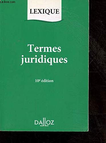 Stock image for Lexique de termes juridiques. Ex-Library. for sale by Yushodo Co., Ltd.