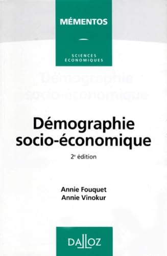 Imagen de archivo de Dmographie socio-conomique a la venta por Ammareal