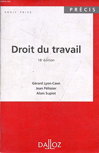 9782247023882: Droit Du Travail. 18eme Edition